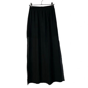 H&M Divided Black Chiffon Mini Skirt Lined Maxi Skirt 4